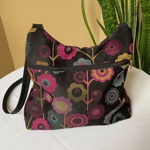 Danny K floral tapestry crossbody/shoulder bag